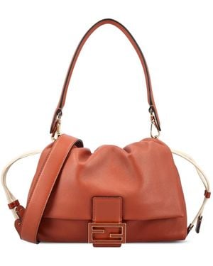 Fendi Mamma Baguette Medium Bag - Red