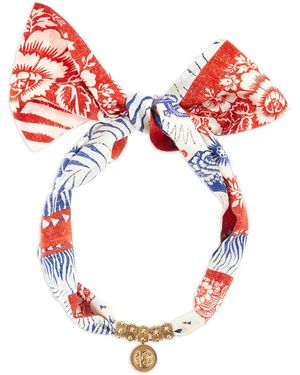 Roberto Cavalli Silk-Floral Patterned Necklace - Red