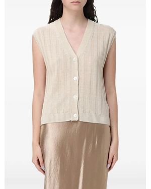 Max Mara Linen Gilet - Natural