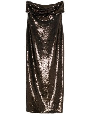 Roland Mouret Sequin Strapless Dress - Black