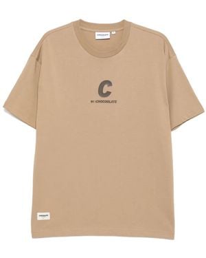 Chocoolate T-Shirt Mit Logo-Print - Natur