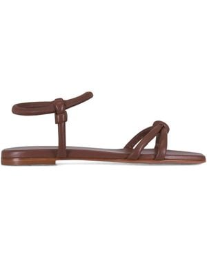 【GIANVITO ROSSI】FIJI◆ブラウンレザー◆フラットサンダル レディース Gianvito Rossi フラットサンダル | オンライン
