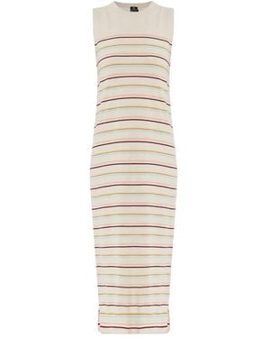 Paul Smith Striped Midi Dress - White