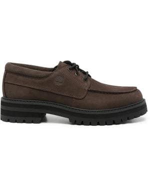 Timberland Lace-Up Lug-Sole Loafers - Brown