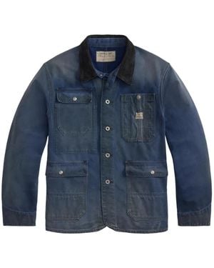 RRL Corduroy-Collar Jacket - Blue