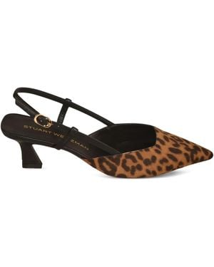 Stuart Weitzman 50Mm Vinnie Slingback Court Shoes - Brown