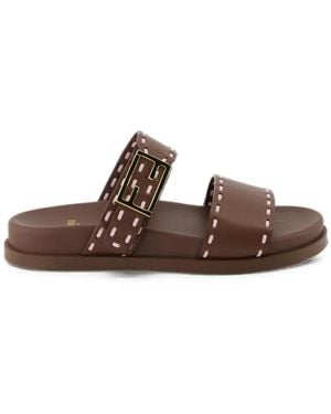 Fendi Feel Sandals - Brown