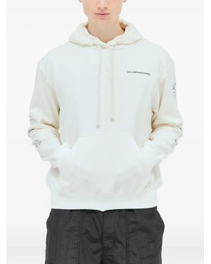 Space Available Circular Artisan Hooded Print Sweatshirt - Grey