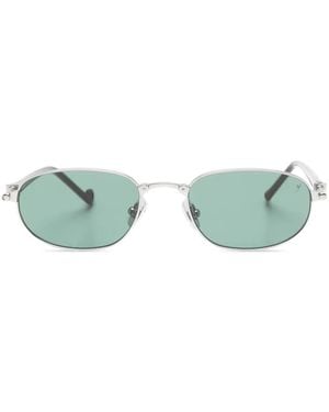 Eyepetizer Riad Oval-Frame Sunglasses - Green