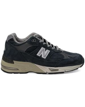 New Balance 991 Paneled Sneakers - Black