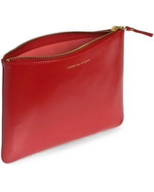 Comme des Garçons Classic Logo-Print Pouch - Red