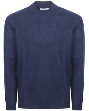 Drumohr Mock-Neck Sweater - Blue