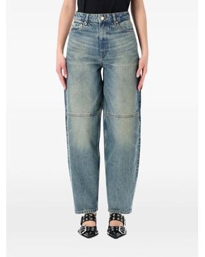 Ganni Pantalon À Effet En Jean - Blue