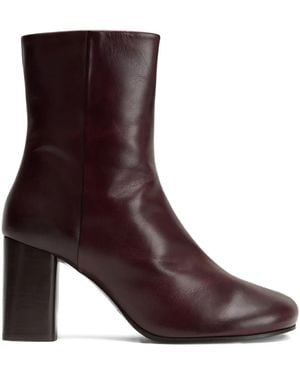 Lemaire Anatomic Block-Heel Round-Toe Boots - Brown