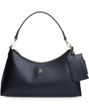 Tommy Hilfiger Logo-Plaque Shoulder Bag - Blue