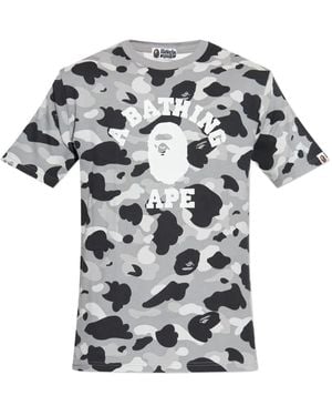 A Bathing Ape Ape Head Camo-Print T-Shirt - White