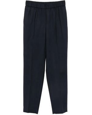 Peserico Elasticated-Waist Pants - Blue