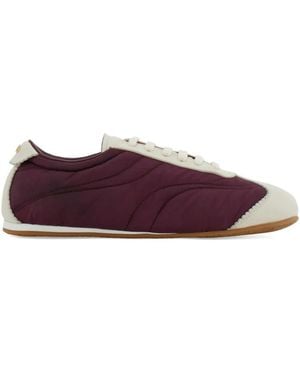Ferragamo Lace-Up Gancio Sneakers - Purple