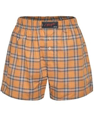 MSGM Check-Pattern Boxer Shorts - White