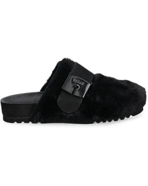 Scholl Slippers Con Fibbia - Nero