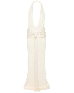 AYA MUSE Sereia Knotted-Waist Maxi Dress - White