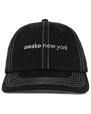 AWAKE NY Logo-Embroidered Baseball Cap - Black