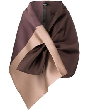 Giorgio Armani Satin-Finish Scarf - Brown