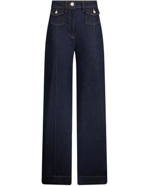 Liu Jo Flap Pocket Flared Jeans - ブルー