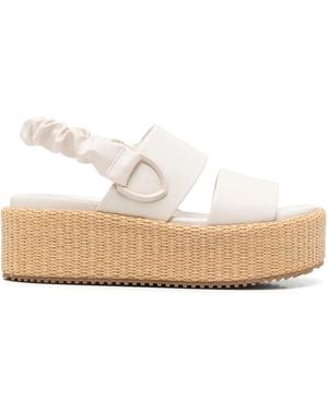 Blauer 50Mm Round-Toe Platform Sandals - White