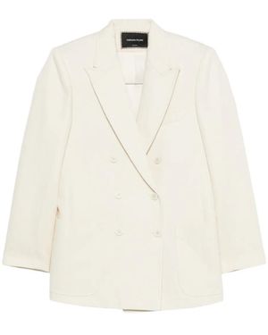 Fabiana Filippi Double-Breasted Pocket Blazer - White