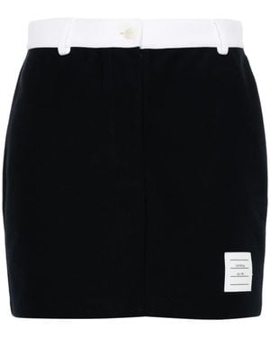 Thom Browne Cotton Mini Skirt - Black