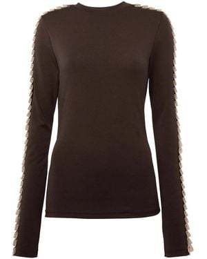 JW Anderson プリーツトリム トップ - ブラウン
