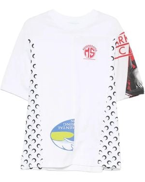 Marine Serre Camiseta Con Estampado Gráfico - Blanco