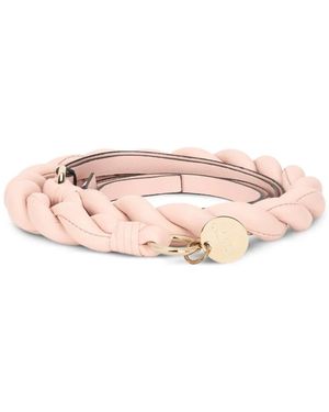 Red(V) Logo-Plaque Belt - Pink