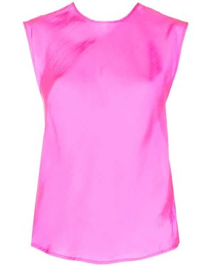 forte_forte Sleeveless Satin Blouse - Pink