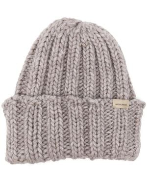 Woolrich Gorro de punto grueso - Gris