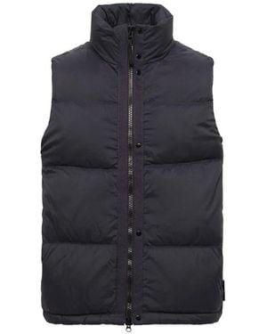 Stone Island Chaleco G100004 De Tejido Ripstop - Azul