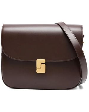 Soeur Flap-Closure Cross Body Bag - Brown