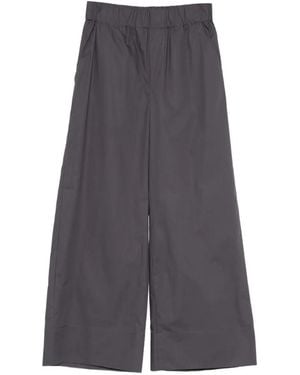 Susanne Bommer Wide-Leg Elasticated-Waist Pants - Gray