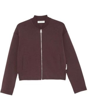 Marc O' Polo Zip-Up Bomber Jacket - Purple