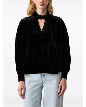 ARMANI EXCHANGE Blouse En Velours - Black