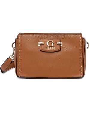 Guess Mini Nastra Cross Body Bag - Brown
