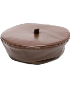 Ruslan Baginskiy Leather Beret - Brown
