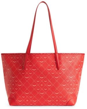 Zadig & Voltaire Bolso De Hombro Con Monograma Estampado - Rojo