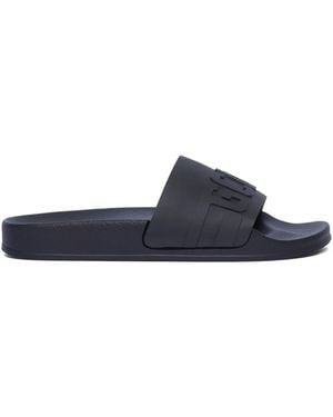Gcds Sandalias Adilette Con Logo En Relieve - Azul