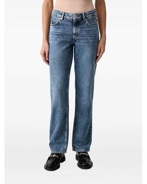 Marc O' Polo Faded-Effect Straight-Leg Jeans - Blue