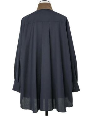 Sacai Panelled Layered-Detail Shirt - Blue