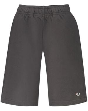 Fila Logo-Print Elasticated Shorts - Grey