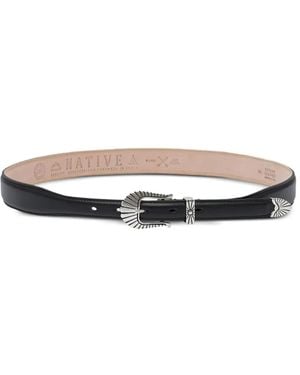 Adriano Meneghetti Ceinture Cheyenne En Cuir - Blanc
