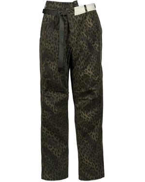 ANDERSSON BELL Cargohose Mit Leoparden-Print - Grau